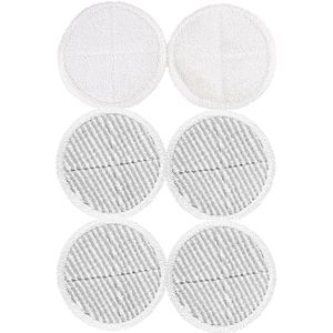 6 Pcs Mop Pads Vervanging Voor Bissell 2124 2039A Spinwave Harde Vloer Mop (2 Zachte Contact Pads + 4 scrubby Pads)
