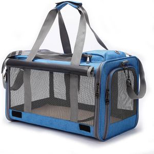 Huisdier Nylon Carrier Schoudertas Opvouwbare Reizen Ademend Mesh Handtas Voor Katten Hond Puppy Outdoor Indoor Gebruik