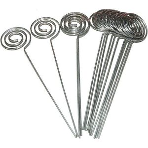 50/Pack Plaats Kaarthouder Pick, ring Loop Swirl Draad Clip Foto Metalen Klem Voor Diy Craft & Maken, Opmerking Memo Houder (Silve