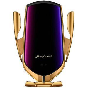 Automatische Spannen Universele Qi Auto Draadloze Oplader Infrarood Sensor Snelle Opladen Telefoon Houder Auto Bracket Auto Accessoires Dfd