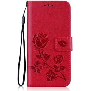 Leather Flip Case Voor Samsung Galaxy A51 Een 51 Kaartsleuven Wallet Case Voor Samsung A51 SM-A515F A515 A515F Rose bloem Telefoon Cover