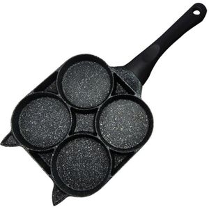 Leuke Vier-Gat Frituren Pot Pan Omelet Pan Non-stick Ei Pannenkoek Steak Pan Koken Ei Ham Pannen ontbijt Maker Kookgerei