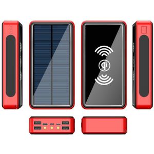 80000Mah Solar Power Bank Draadloze Portable Oplader Grote Capaciteit 4USB Externe Snelle Opladen Led Xiaomi Samsung Iphone