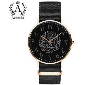 Avocado Luxe Heren Horloges Zwarte Arabische Quartz Horloge Rose Goud Roestvrij Stalen Mesh Met Eenvoudige Klok Reloj Masculino