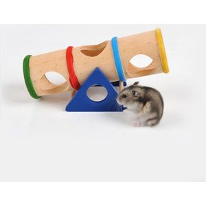 Hamster Tunnel Kooi Wip Leuke voor Rat Muis Chinchilla Speelgoed Kleine Huisdieren Huis Hamsters Speelgoed Cavia Kooi Houten Wip
