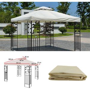 3X3M 300D Canvas Camping Wandelen Zon Onderdak Outdoor Tent Luifel Top Dak Cover Patio Zonnescherm Doek schaduw Schuilplaats Vervangen Deel