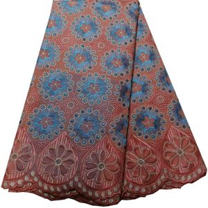 Royal Blue Pure Cotton Voile Kant In Zwitserland Afrikaanse Droge Kant Stof 2022 Nigeriaanse Voor Bruiloft YPL11332