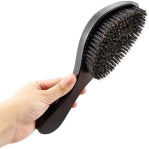 Lange Handvat Beuken Hout Overdracht Houtnerf Haren Man Reiniging Zorg Glad Haar Wave Grote Gebogen Borstel