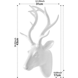 [Mgt] Europese Animal Herten Hoofd Olifant Opknoping Stereo Creatieve Woonkamer Muurschildering Muur Achtergrond Voor Decoratie Hars Ambachtelijke