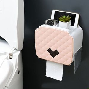 Wall Mount Toiletrolhouder Opbergdoos Toiletpapier Lade Waterdichte Badkamer Tissue Doos Papierrol Buis Badkamer Organizer