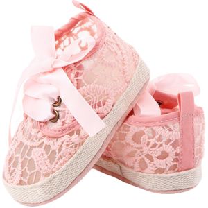 0-18M Baby Meisje Kant Zachte Zolen Pasgeboren 0-18M Lopen Anti-Slip holle-Out Ademend Casual Schoenen