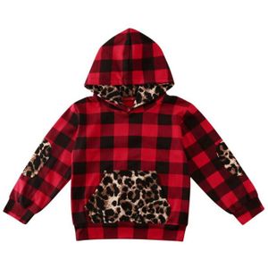 Rode Luipaard Mode Baby Jongens Meisjes Sweatshirts Katoen Kids Hoodies Print Kinderkleding Lange Mouw Sweatshirts