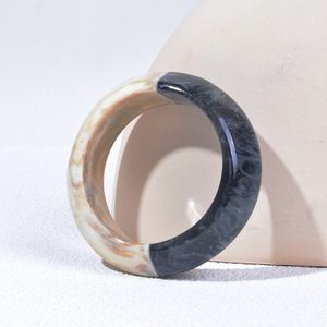 Koreaanse Mode Transparante Hars Acryl Grote Wide Bangle Voor Vrouwen Geometrische Party Kleurrijke Cirkel Sieraden Meisjes