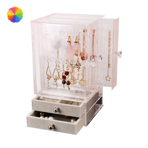 Acryl Sieraden Organizer Box Ketting Display Storage Case Oorbellen Armband Hanger Decoratie Vrouwen Make Storage Xbff