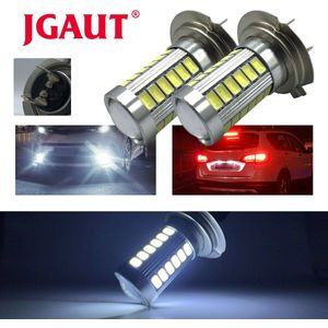 Jgaut H7 33 Smd 5630/57 Auto Led Lamp Super Bright White Mistlampen 12V 24V Wit Rijden Dag running Lamp Auto Motorfiets Truck