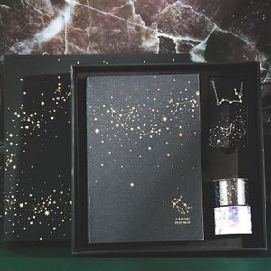 Hardcover Geschenkdoos Mooie Constellation Literaire Fijne Notepad Ketting Paar Set Sterrenhemel Dagboek