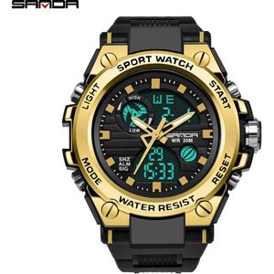 Digtal Horloge Mannen Dual Display Waterdichte Led Horloge Outdoor Sport Elektronische Horloge Zwart Duiken Horloges Paar