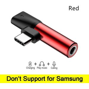Baseus 2 In 1 Usb Type C Converter Om 3.5Mm Aux Jack Adapter Usb C Opladen Extension Oortelefoon Adapter voor Xiaomi 8 Forhuawei