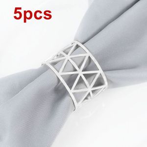 5/6Pcs Metal Hollow Servetringen Houder Goud/Roze/Sliver West Diner Handdoek Servet Ring Voor kerst Wedding Party Tafel Decor