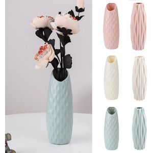 Resin Flower Vazen, Europese stijl Decoratieve retro bloemenvaas for thuisdecor woonkamer centerpieces en evenementen, groen