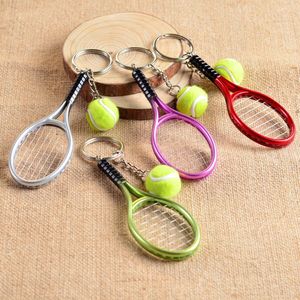 ZARSIA 10pcs Mini Tennis Racket Key Gesp tennis ballen Reclame Activiteit Propaganda