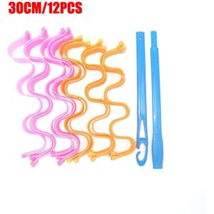12Pcs Diy Haar Krultang 25/30/45/50/55/65Cm Draagbare Kapsel Roller sticks Duurzaam Makeup Curling Hair Styling Tools