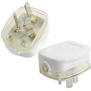 2 Stks AC 250 V AU Plug Drie Platte Pinnen Rewriable Plastic Connector
