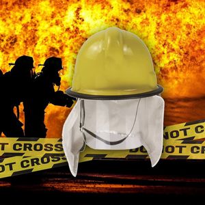 Helm Veiligheid Fire Fighter Rescue Cap met Fire Isolatie Aluminiumfolie Shawl PC Anti-kras Masker Firefighter Veiligheid Helm