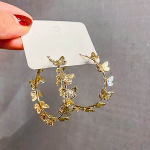 Mode Vlinder Cirkel Hoepel Oorbellen Persoonlijkheid Sieraden Verklaring Earing