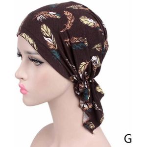 Vrouwen Print India Hoed Moslim Ruche Kanker Chemo Beanie Tulband Cap Luipaard Print Hoeden Vrouwen Accessoires