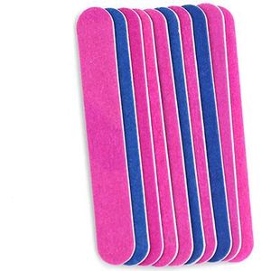 10/50/100 stuks dubbelzijdig 180/240 Grit Nagelvijlen Nail Buffer Buffing Roze Paars Wegwerp Nail bestand Manicure Art Gereedschap