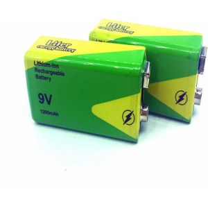 1/2/4 Stuks 9 V 1200 Mah Oplaadbare Lithium Batterij Voor Interphone Rookmelder Auto Speelgoed 9 V Nimh batterijen Vervangen