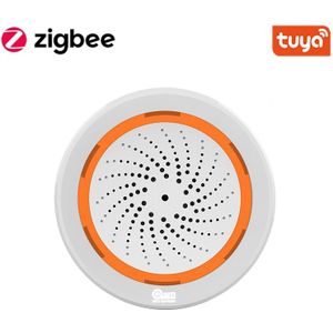 Tuya Smart Zigbee Temperatuur Vochtigheid Sensor Ingebouwde Sirene Alarm Sensor Werken Met Zigbee Gateway Hub Domotica