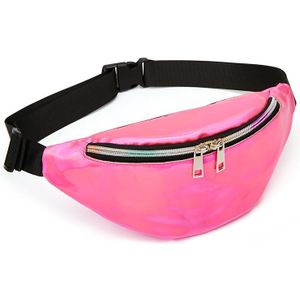 Vrouwen Mannen Iriserende Holografische Fanny Stijl Pack Shiny Heuptas Hip Purse Reistas