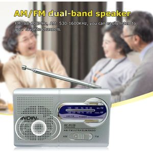 Indin BC-R119 Draagbare Mini Am Fm Radio Stereo Speakers Muziekspeler Dual Band Ontvanger Kanaal 88-108 Mhz Antenne audio Speler
