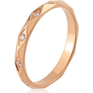 Mooie Ruit Ingelegd Zirkoon Ring Voor Vrouwen Crystal Ring Sieraden Rvs Sieraden Van Liefde Anillo
