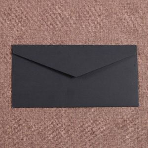 10 stks/partij Vintage Kraftpapier Envelop Brief Rood Zwart Europese Stijl Envelop voor Visitekaartje Uitnodiging Zwarte Envelop