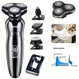 Elektrische Scheerapparaat Voor Mannen 4D Scheermes Baard Trimmer Usb 3 Blades Draagbare Water Proof Elektrische Scheerapparaten Tondeuse Facial Epilato