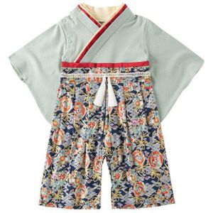 Katoen Bloemen Kimono Stijl Baby Kleding Jongens En Meisjes Rompertjes Pasgeboren Outfits Baby Jumpsuit Peuter Overalls Voor Meisjes