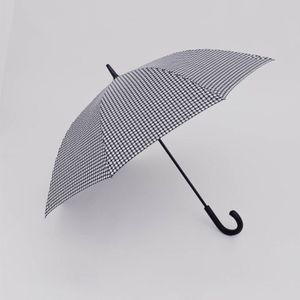 Mode Vrouw Paraplu Houndstooth Meisjes Paraplu Regen Vrouwen Wind Slip Golf Reizen Grote Lange Paraplu Dames 8K Automatische
