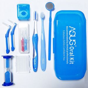 Draagbare Orale Schoon Tool Orthodontische Mondverzorgingskit Tandenborstel Mond Spiegel Interdentale Borstel Dental Floss Orthodontische Schoon Kit