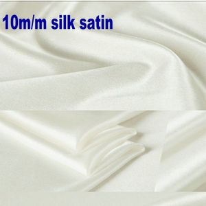 10 m/m zijde charmeuse satijnen stof voor zijden sjaals natuur wit