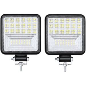 Mini Auto Led Verlichting 126W Vierkante Led Off-Road Voertuig Vrachtwagen Lichten Spotlight Led Licht Bar 6000K Wit Licht