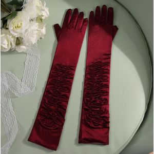 Lange Satijnen Handschoenen Voor Opera Party | Mode Satijnen Handschoenen Bruiloft Handschoenen Zwart Blauw Rose Goud Voor Prom Handschoenen