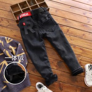 Broek Voor Kinderen Plus Fluwelen Warm Jongens Broek Broek Kinderen Op De Tiener Casual Jongens Jeans Potlood PantsY2627