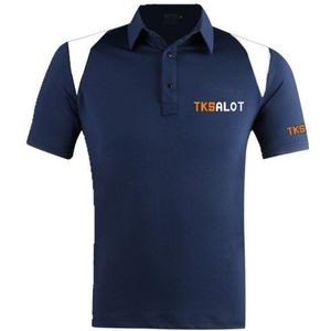 TKSALOT golf T-shirt zomer droog fit korte mouw melk ijs zijde glad aanraken sport top in marineblauw OEM beschikbaar