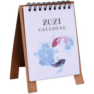 Hand Tekening Verse Cartoon Desktop Papier Kalender Dual Dagelijks Scheduler Tafel Planner Jaarlijks Agenda Organisator