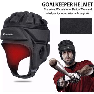 Rugby Helm Hoofdbeschermer Hoofddeksels Voetbal Cap Head Protector Zachte Beschermende Helm Voor Kinderen Fleece Verstelbare Kinband