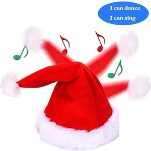 Vrolijk Kerstfeest Volwassen Kid Zingen Dansen Moving Santa Cap Kerstman Sneeuwpop Elanden Kinderen Hoed Xmas