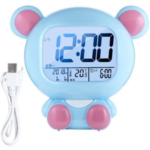 Leuke Cartoon Digitale Klok Led Lichtgevende Elektronische Bureau Alarm Slaapkamer Datum Temperatuur Digitale Klok Zegar Led Thuis Klok DB60SZ